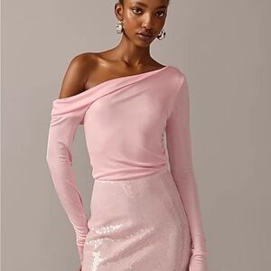 NWT Limited Edition Anna October X J. Crew Off The Shoulder Pink Body Suit